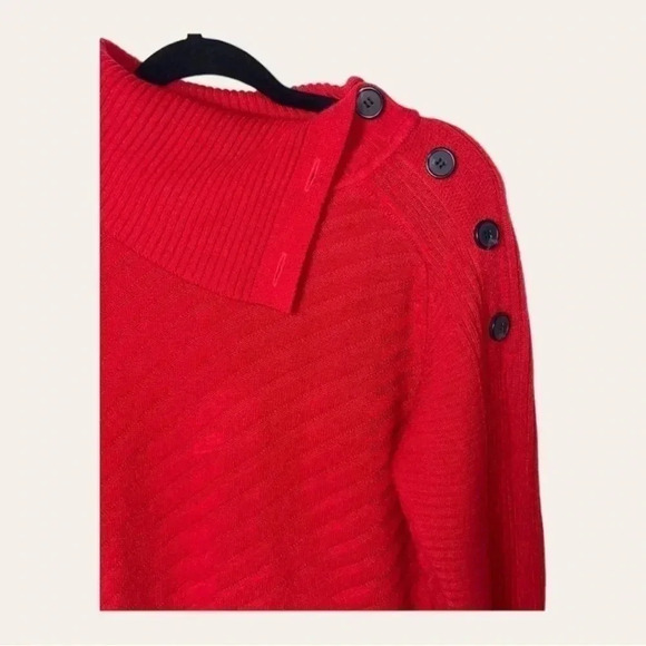 WOMEN’S LIZ CLAIBORNE SWEATER TURTLE NECK WITH FAUX BUTTONS SIZE‎ LARGE - Picture 2 of 6